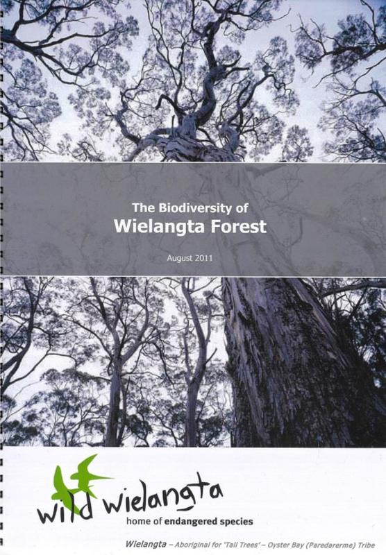 The biodiversity of Wielangta Forest / Wild Wielangta ; with assistance from Northbarker Ecosystem Services cover