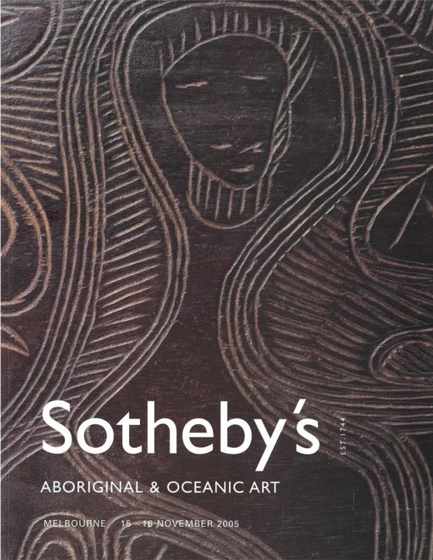 Aboriginal and Oceanic art : Melbourne, Tuesday 15 & Wednesday 16, November 2005 / Sotheby's cover