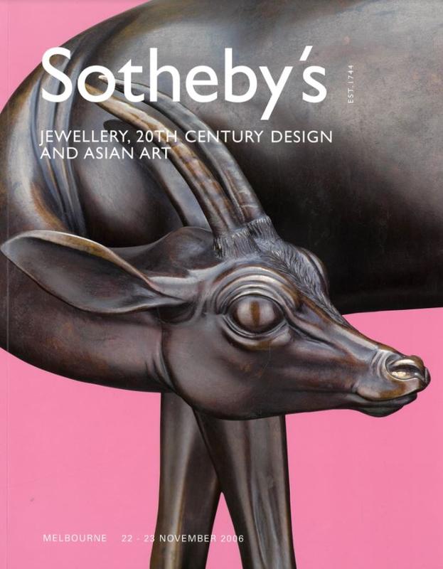 Jewellery, 20th century design and Asian art : Melbourne, Wednesday 22 November 2006 ... Thursday 23 November 2006 / Sotheby's Australia cover