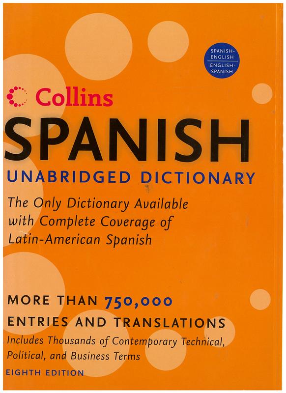 Collins Spanish dictionary cover