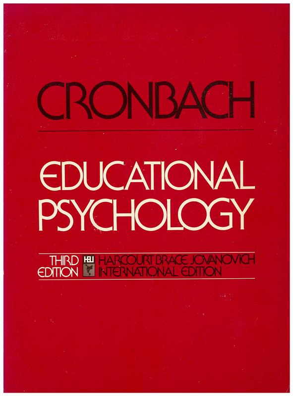 Educational psychology / Lee J. Cronbach cover