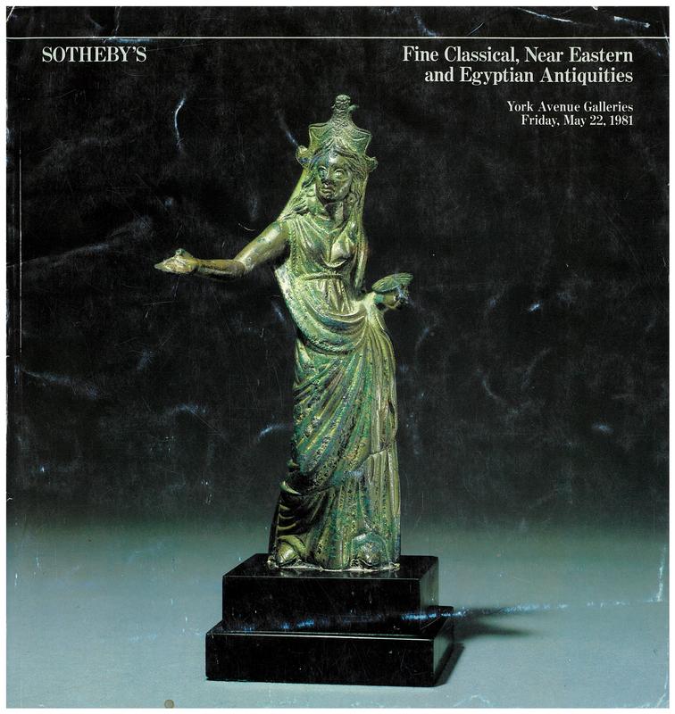 Fine Greek, Roman, Etruscan, Egyptian, and Near Eastern antiquities ... : Friday, May 24, 1981 / Sotheby Parke Bernet cover