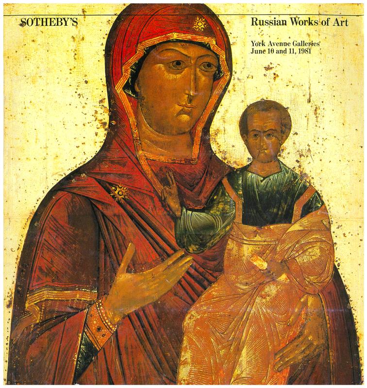 Russian works of art ... : Wednesday, June 10, 1981 and Thursday, June 11, 1981 / Sotheby Parke Bernet cover
