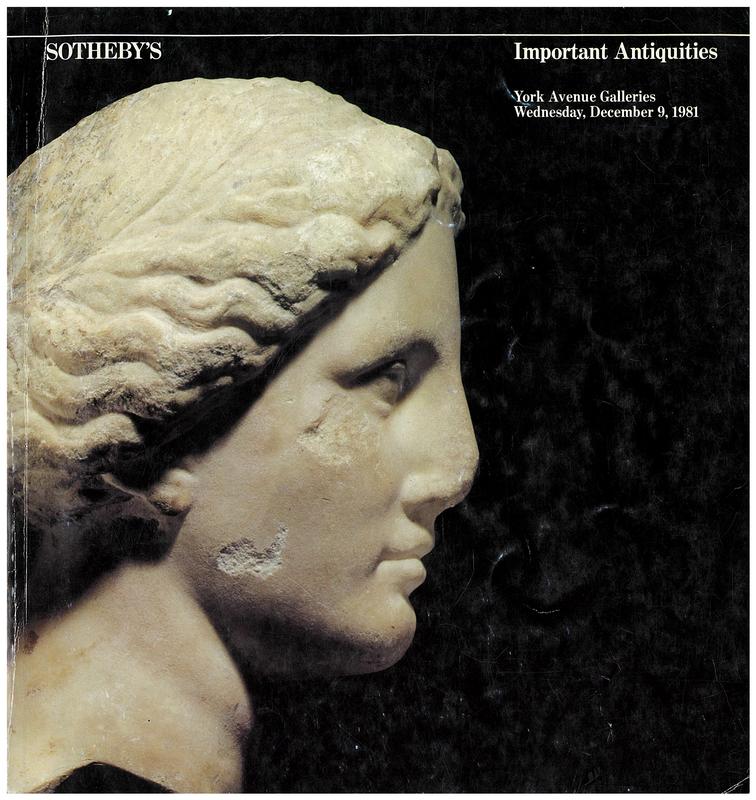 Fine Egyptian, Classical, and western Asiatic antiquities ... : Wednesday, December 9, 1981 / Sotheby Parke Bernet cover