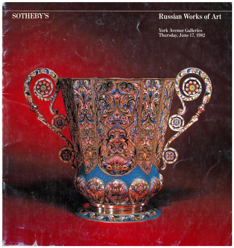 Russian works of art ... : Thursday, June 17, 1982 / Sotheby Parke Bernet cover