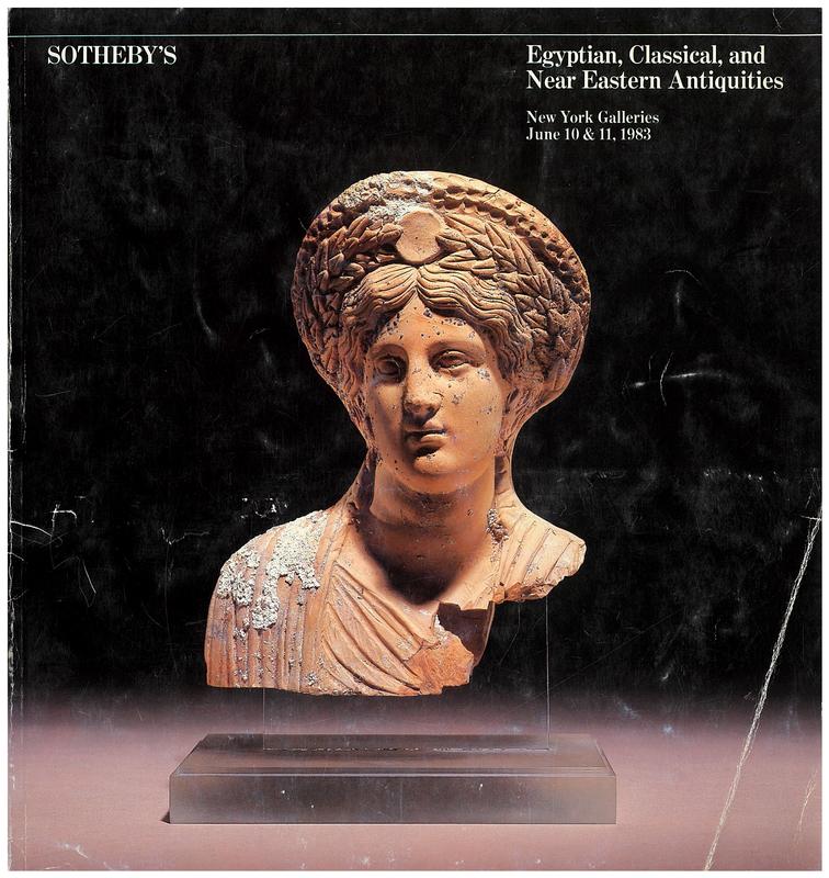 Important Egyptian, Classical, and Near Eastern antiquities ... : Friday, June 10, 1983, Saturday, June 11, 1983 / Sotheby Parke Bernet cover