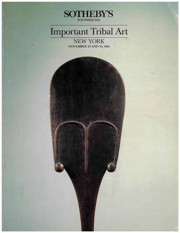 Important tribal art ... : Thursday, November 29, 1984, and Friday, November 30, 1984 / Sotheby's cover
