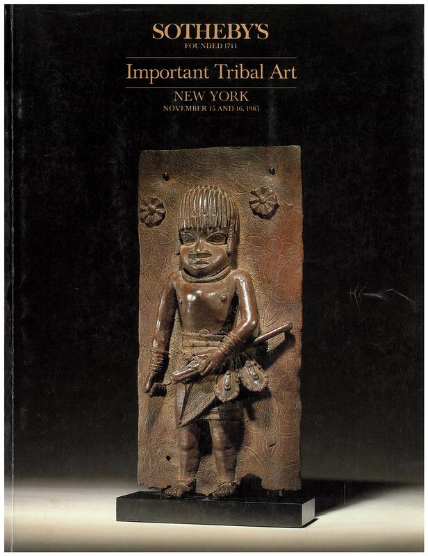 Important tribal art including African, Oceanic and American Indian art : Friday, November 15, 1985, Saturday, November 16, 1985 / Sotheby's cover