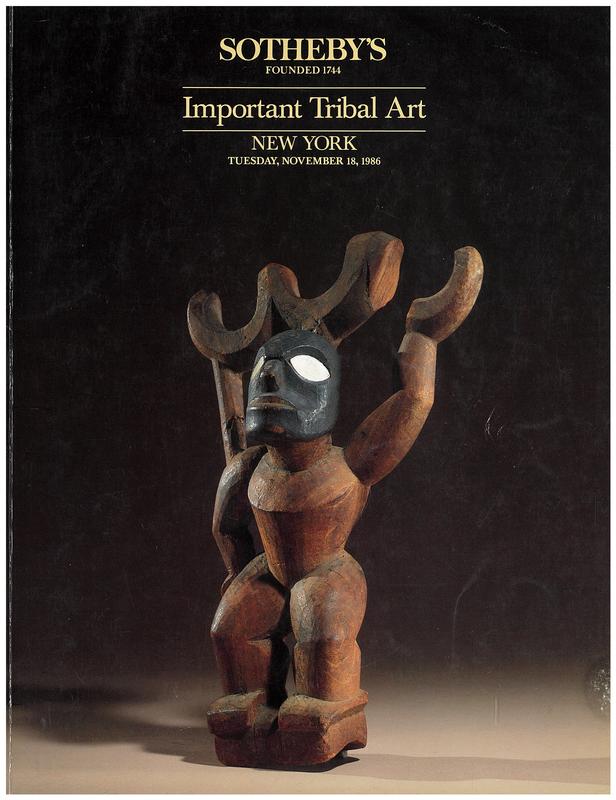 Important tribal art ... : Tuesday, November 18, 1986 / Sotheby's cover