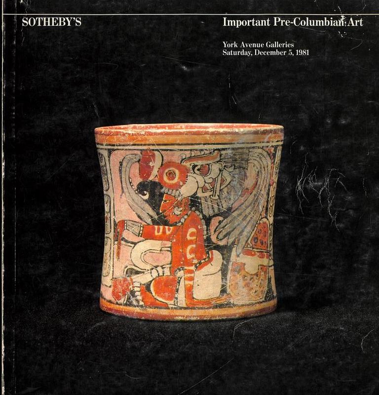 Important Pre-Columbian art ... : Saturday, December 5, 1981 / Sotheby Parke Bernet cover