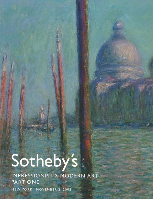 Impressionist and modern art, part one : New York, November 2, 2005 / Sotheby's cover