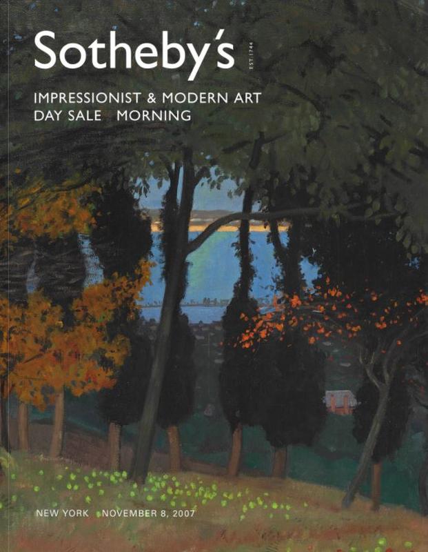 Impressionist and modern art day sale, morning : New York, Thursday, November 8, 2007 / Sotheby's cover