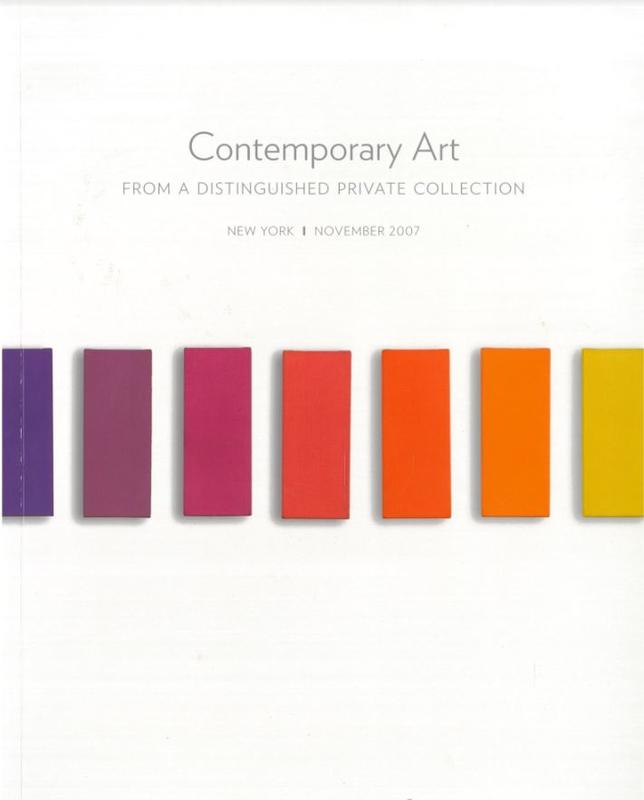 Contemporary art : from a distinguished private collection : New York, November 2007 / Sotheby's cover