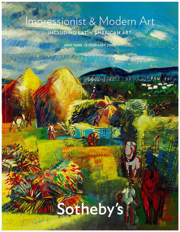 Impressionist and modern art : including Latin American art : auction in New York Wednesday 13 February 2008 / Sotheby's cover