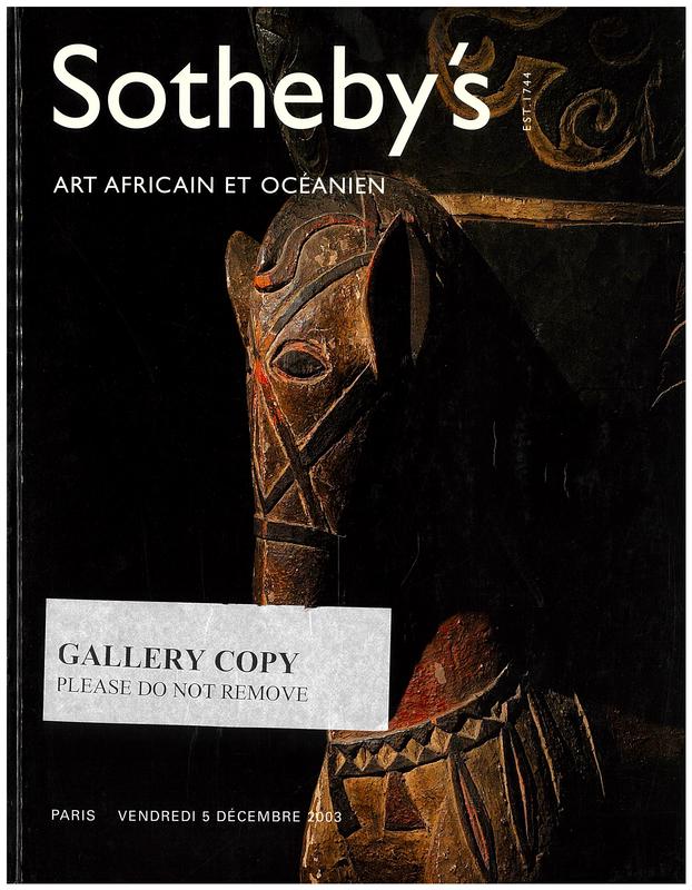 Art Africain et Oceanien : Paris, vendredi 5 Decembre 2003 / Sotheby's cover