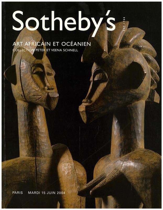 Art Africain et Oceanien : vol. I : collection Peter et Veena Schnell : Paris, mardi 15 Juin 2004 / Sotheby's cover