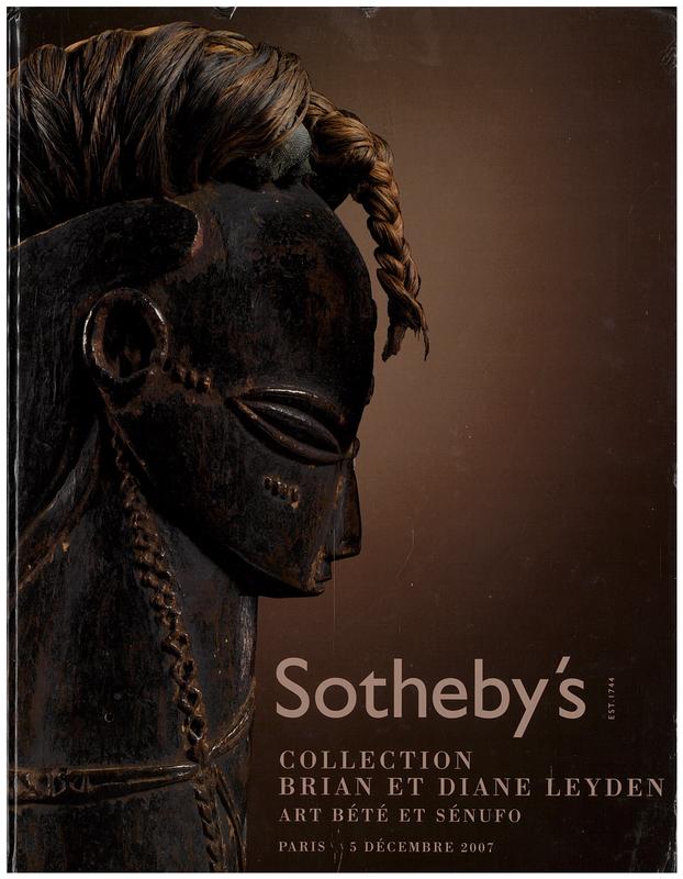 Collection Brian et Diane Leyden : art bete et Senufo : Paris, mercredi 5 Decembre 2007 / Sotheby's cover