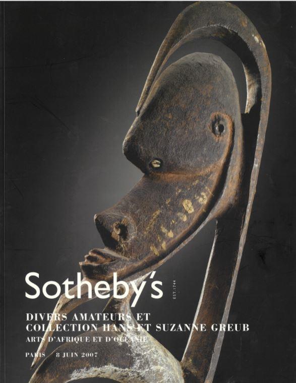 Divers amateurs et collection Hans et Suzanne Greub : Paris, vendredi 8 Juin 2007 / Sotheby's cover