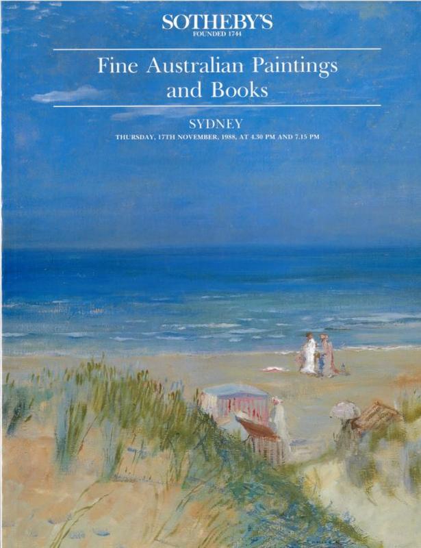 Fine Australian paintings and books : Thursday, 17th November 1988 / Sotheby's cover