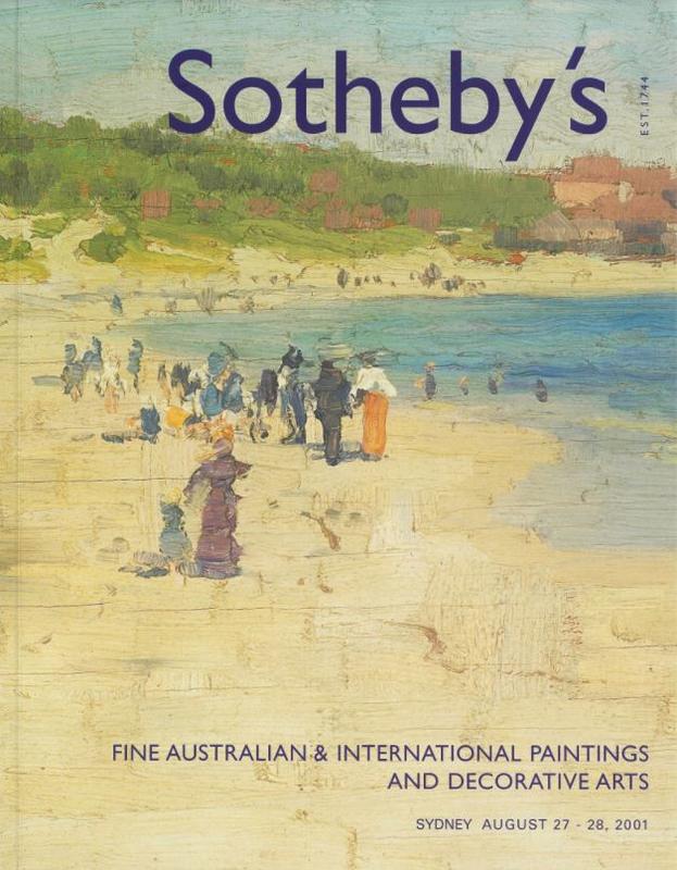 Fine Australian and international paintings : Monday 27 August 2001. Decorative arts : Tuesday 28th August 2001 / Sotheby's cover