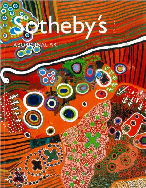 Aboriginal art : Sydney, Monday, 28 July 2003, Tuesday 29 July 2003 / Sotheby's cover