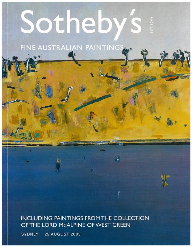 Fine Australian paintings, including paintings from the collection of the Lord McAlpine of West Green : Sydney, Monday, 25 August 2003 / Sotheby's cover