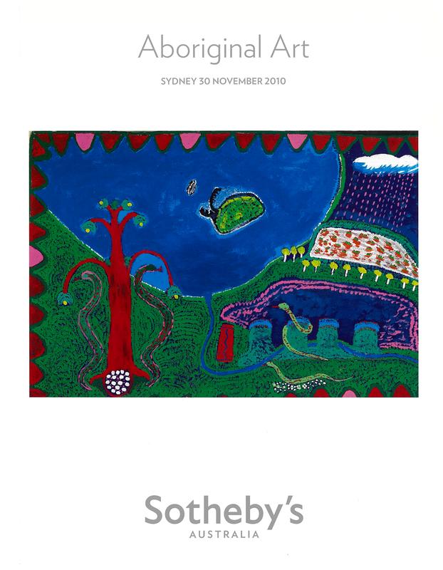 Aboriginal art : auction in Sydney, Tuesday, 30 November 2010 / Sotheby's cover