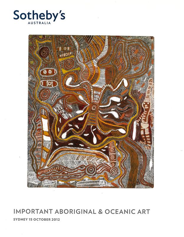 Important Aboriginal & Oceanic art : auction in Sydney, Monday, 15 October 2012 / Sotheby's cover