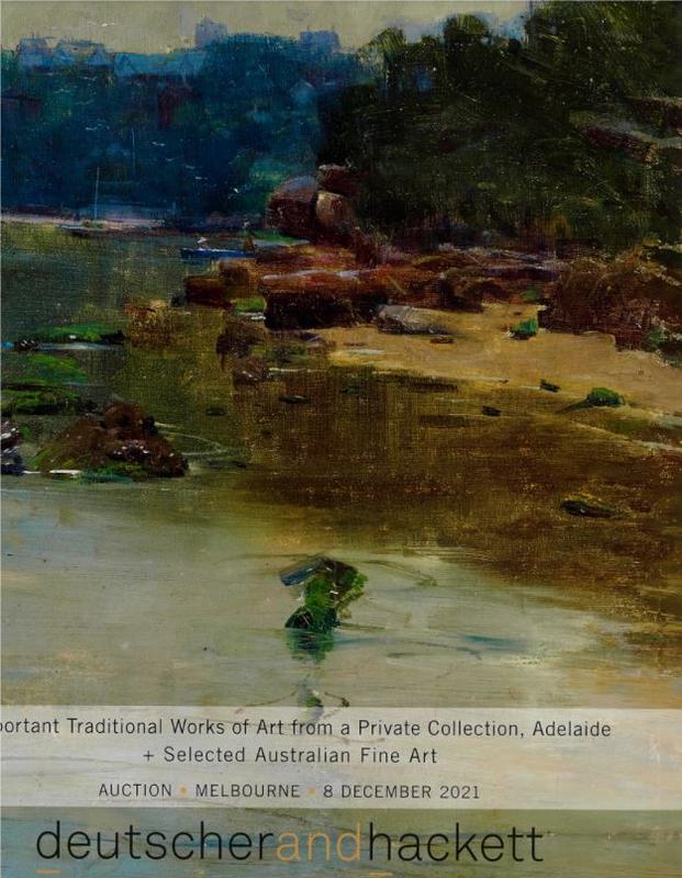 Two important private collections : modern/traditional : important traditional works of art from a private collection, Adelaide + selected Australian fine art : lots 9-43 / Deutscher and Hackett cover