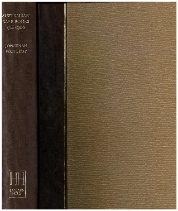 Australian rare books, 1788-1900 / Jonathan Wantrup cover