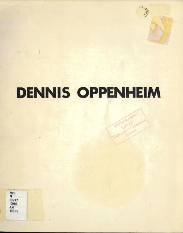 Dennis Oppenheim : launching structure #3 : an armature for projection (from the fireworks series) cover