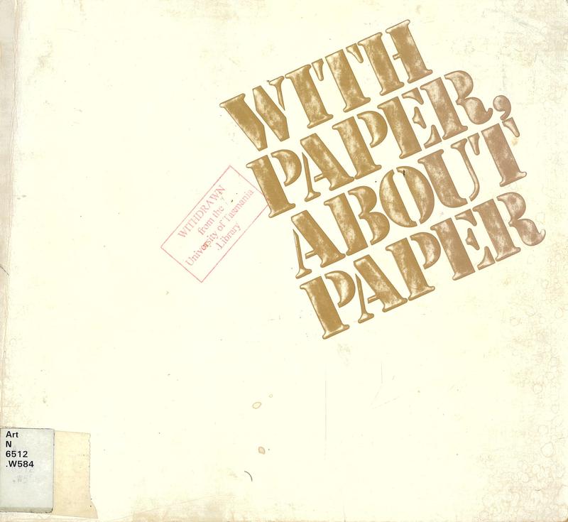 With paper, about paper / essay by Charlotta Kotik cover