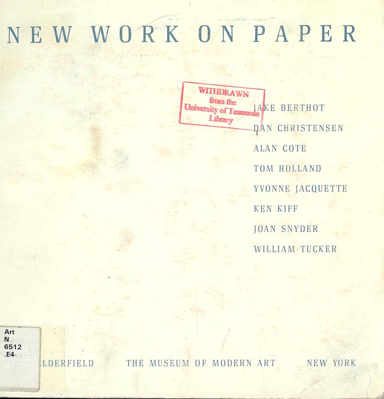 New work on paper 1 / John Elderfield cover