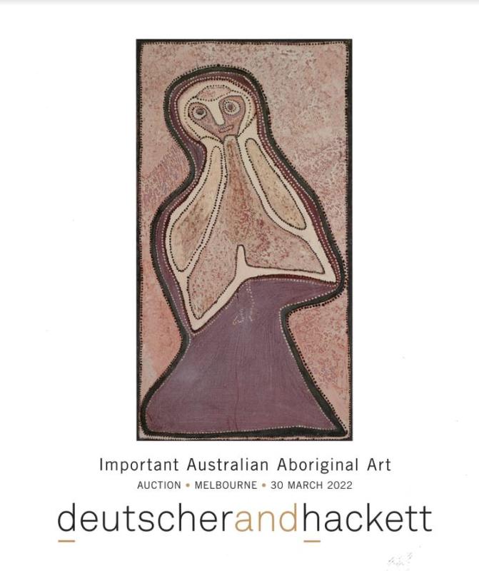 Important Australian Aboriginal art auction : Melbourne, 30 March 2022 / Deutscher and Hackett cover