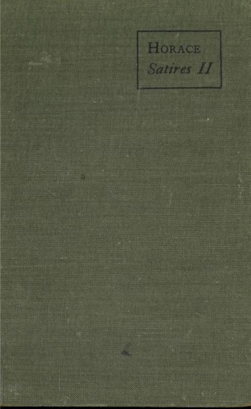 Saturarum : liber II / Q. Horati Flacci ; edited with introduction and notes by James Gow cover