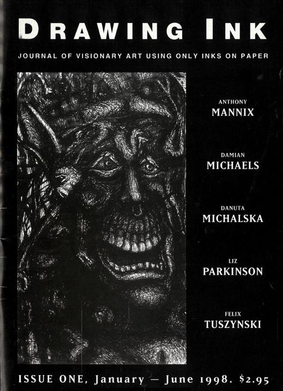 Drawing ink : journal of visionary art using only inks on paper cover