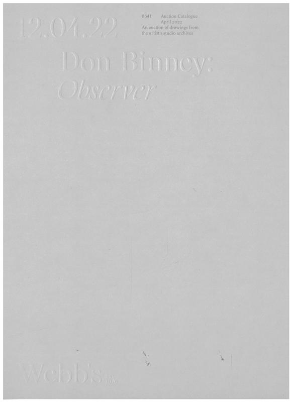 12.04.22 Don Binney : Observer / Webb's cover