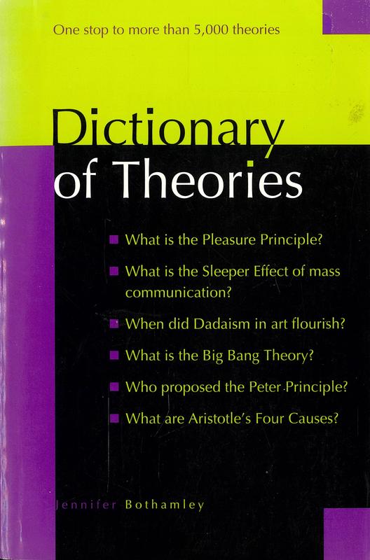 Dictionary of theories / Jennifer Bothamley cover