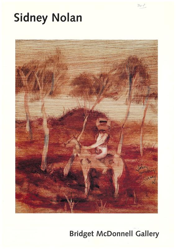 Sidney Nolan : works on paper from the '60s and '70s : mixed media paintings, lithographs and screenprints : 27th June to 20th July 1997 / Bridget McDonnell Gallery cover