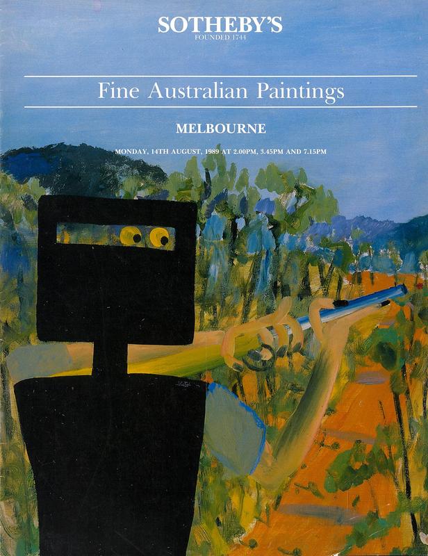 Fine Australian paintings ... addenda : Monday 14th August, 1989 / Sotheby's cover