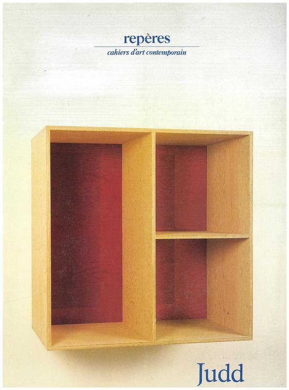 Donald Judd cover