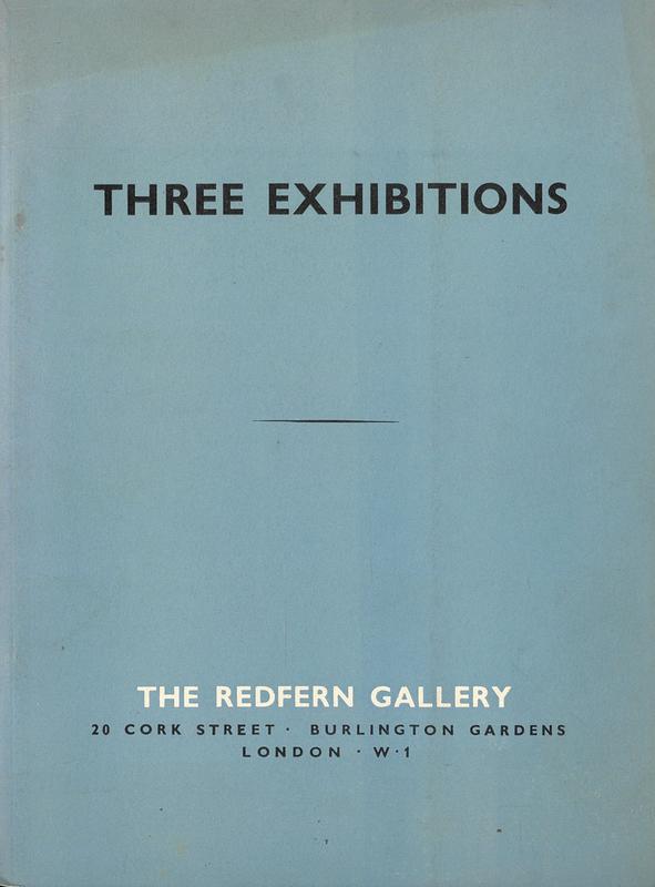 Three exhibitions / The Redfern Gallery cover