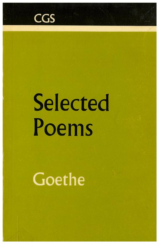 Goethe : selected poems / [Johann] Goethe ; edited by Martin Swales cover