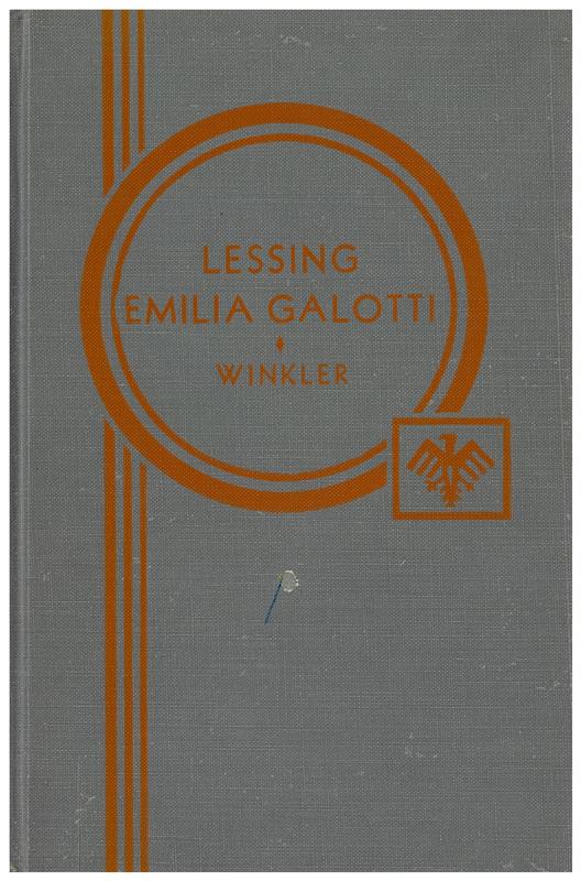 Lessings Emilia Galotti / edited with an introduction and notes by Max Winkler cover
