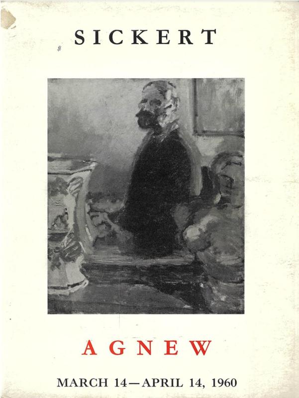 Sickert : centenary exhibition of pictures from private collections : in aid of the World Refugee Year cover