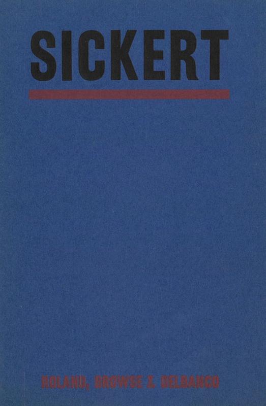 Sickert / Roland, Browse & Delbanco cover