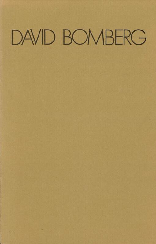David Bomberg : drawings, watercolours and prints 1912-1925 cover