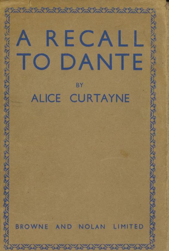 A recall to Dante / by Alice Curtayne cover