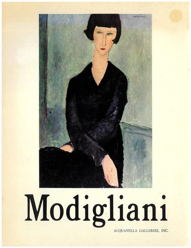 Amedeo Modigliani : loan exhibition for the benefit of the Museum of Modern Art, New York : October 14-November 13 1971 cover