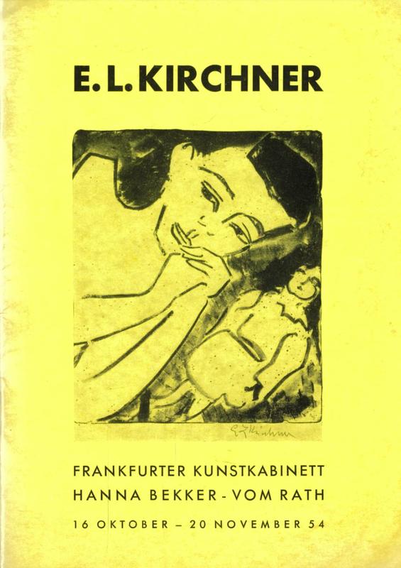 E. L. Kirchner 16 Oktober -20 November 54 cover